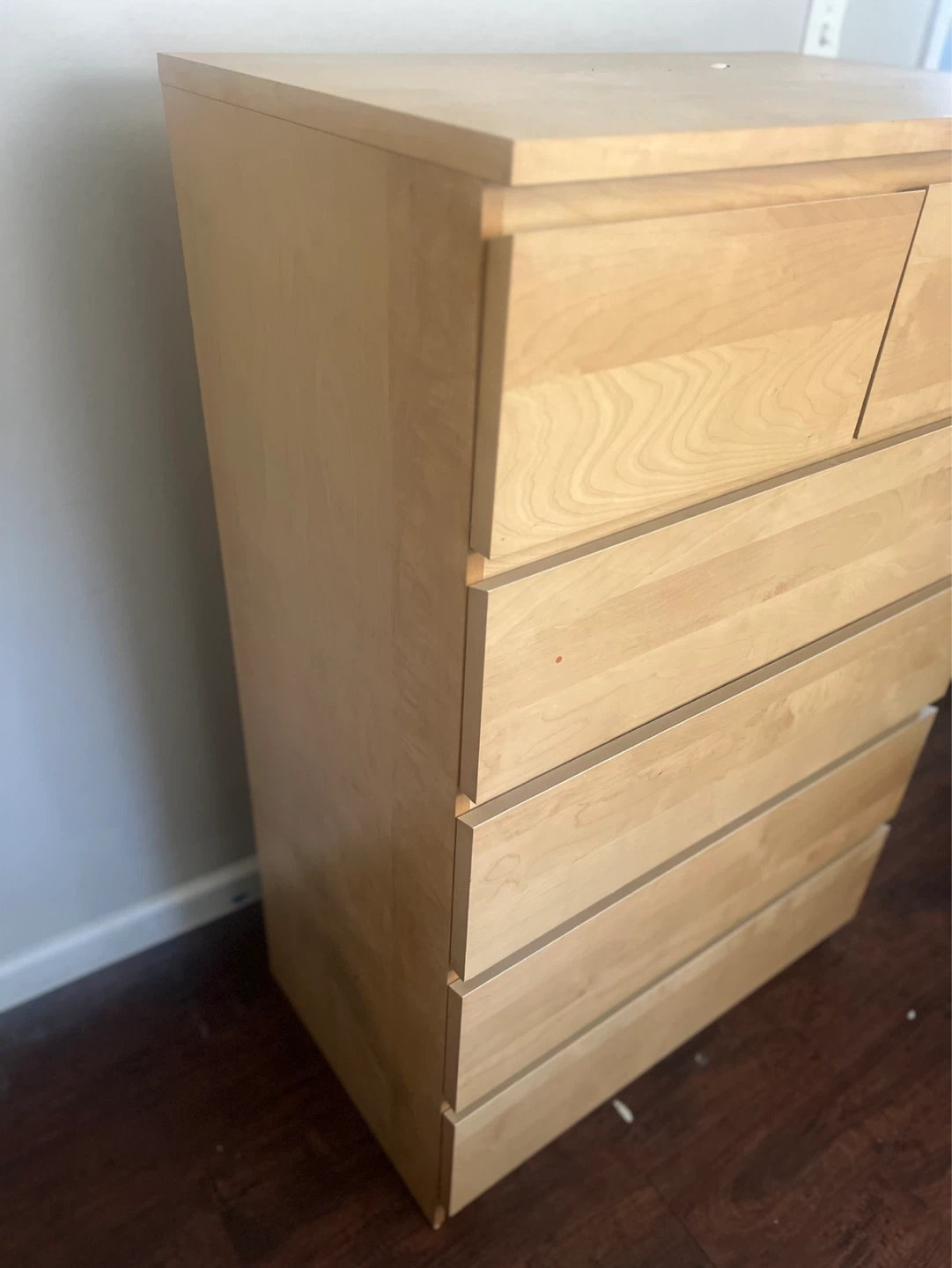 IKEA MALM 6-Drawer Chest of Drawers - Birch Veneer - photo 3