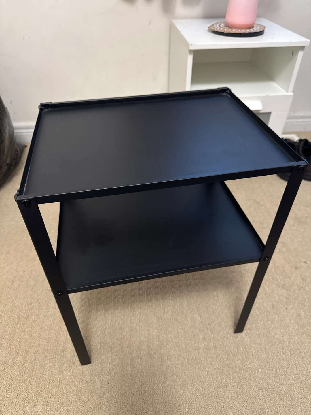Black 2-Tier Side Table - photo 3