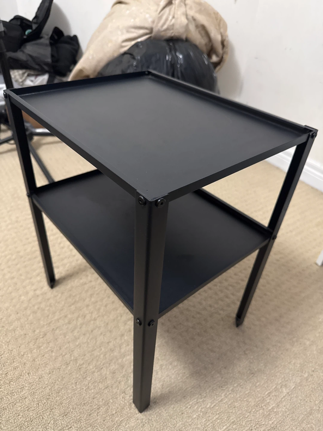 Black 2-Tier Side Table - photo 2