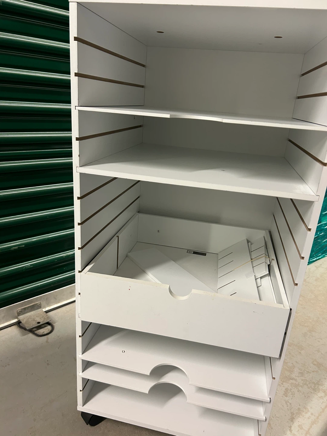 White Rolling Storage Cart with Multiple Shelves - photo 3