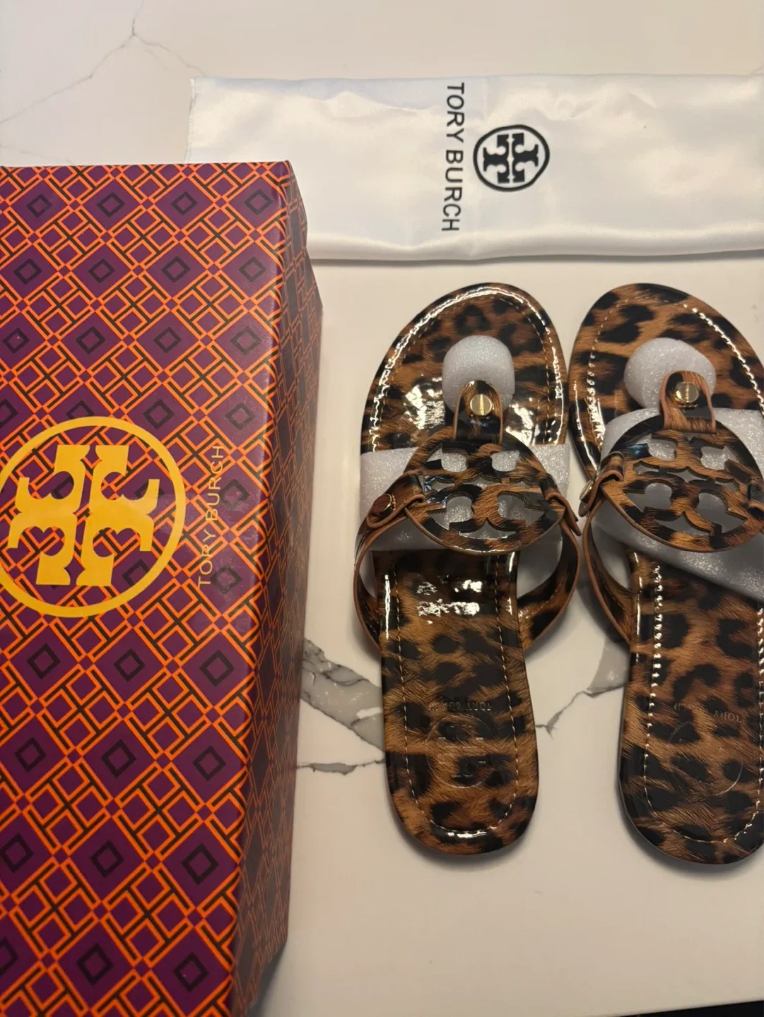 Tory Burch Leopard Print Sandals Size 40 - photo 3
