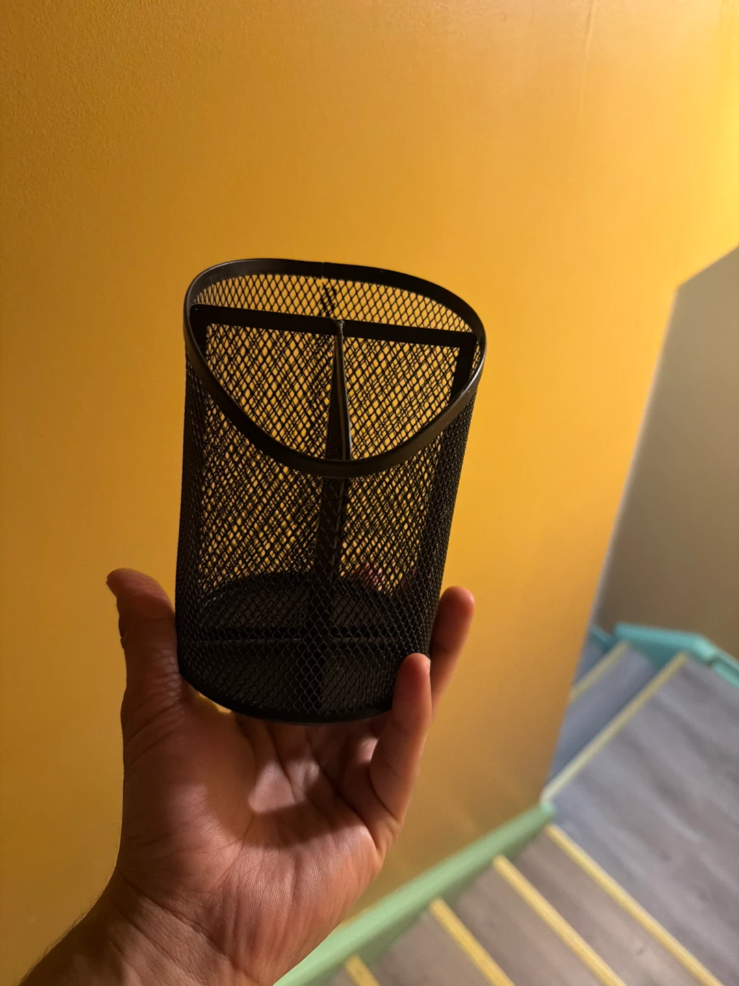 Black Mesh Desk Organizer Cup
