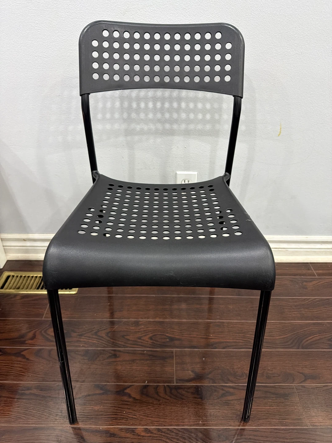 IKEA Black Plastic Chair - 4 chains