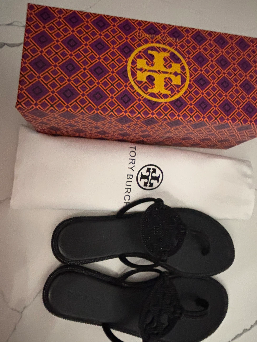 Tory Burch Black Flip Flops