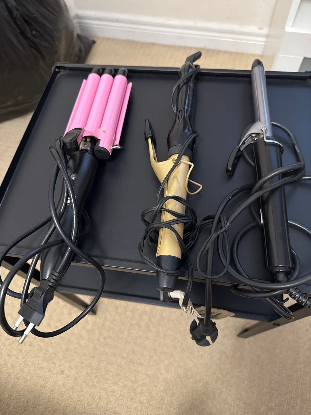 3 Hair Styling Tools - Crimper, Curling Iron, Straightener
