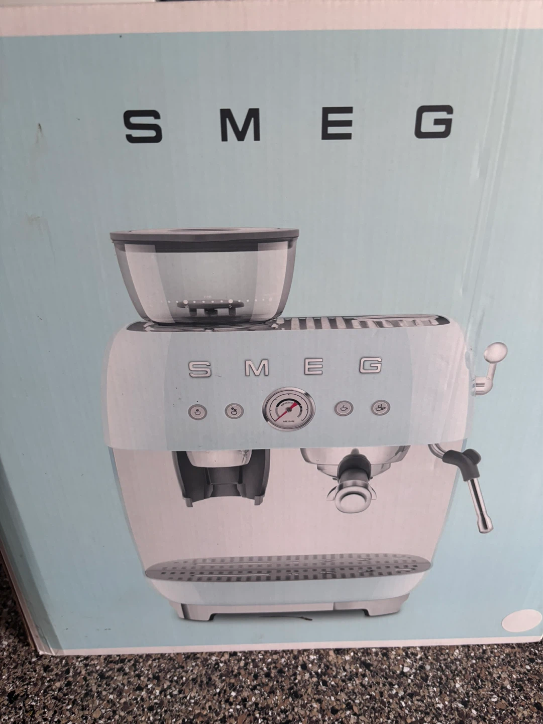 Smeg Espresso Coffee Machine with Built-in Grinder - Pastel Blue - photo 4