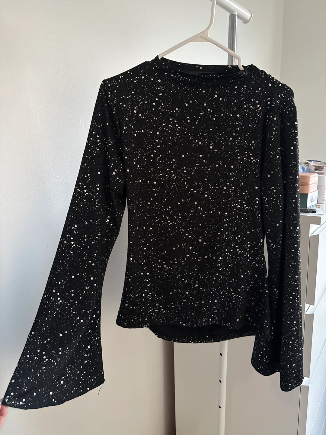 Sparkly Black Long Sleeve Top - photo 2