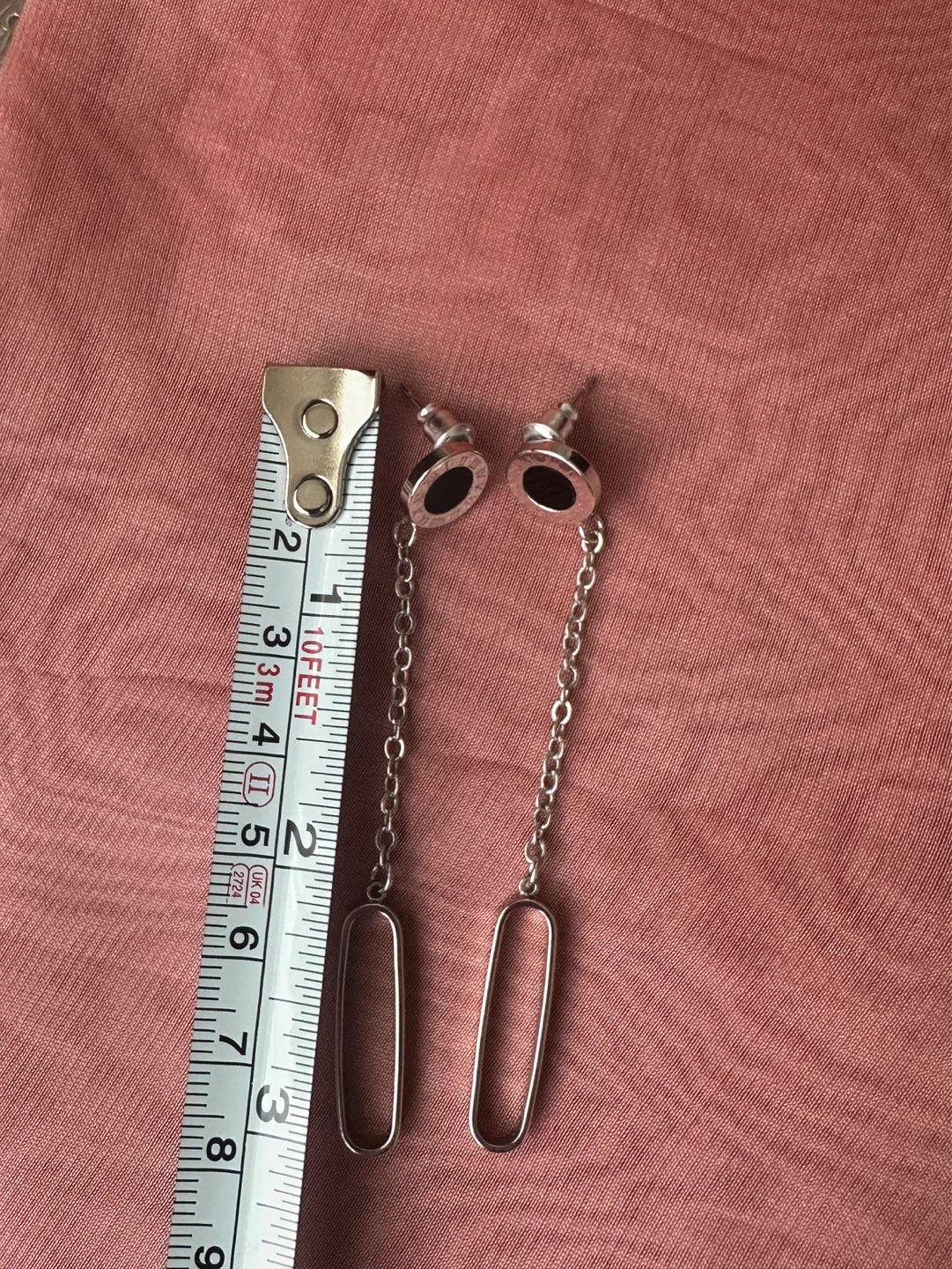 Silver Tone Roman Numeral Drop Earrings - photo 3