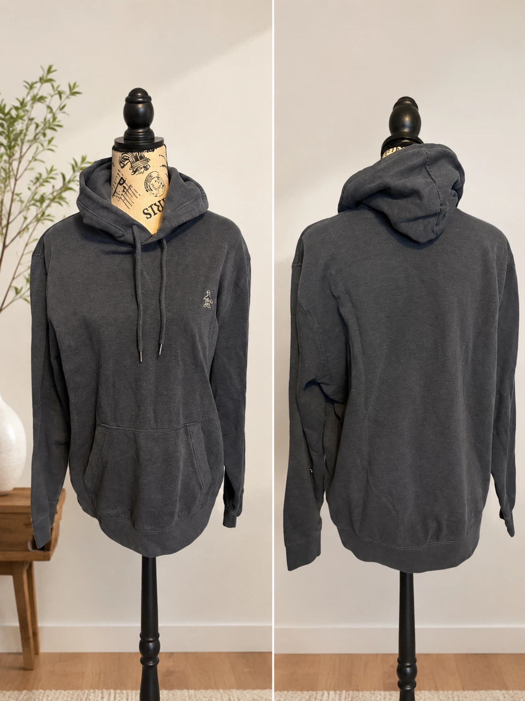 Penguin Men's Hoodie - Charcoal Grey