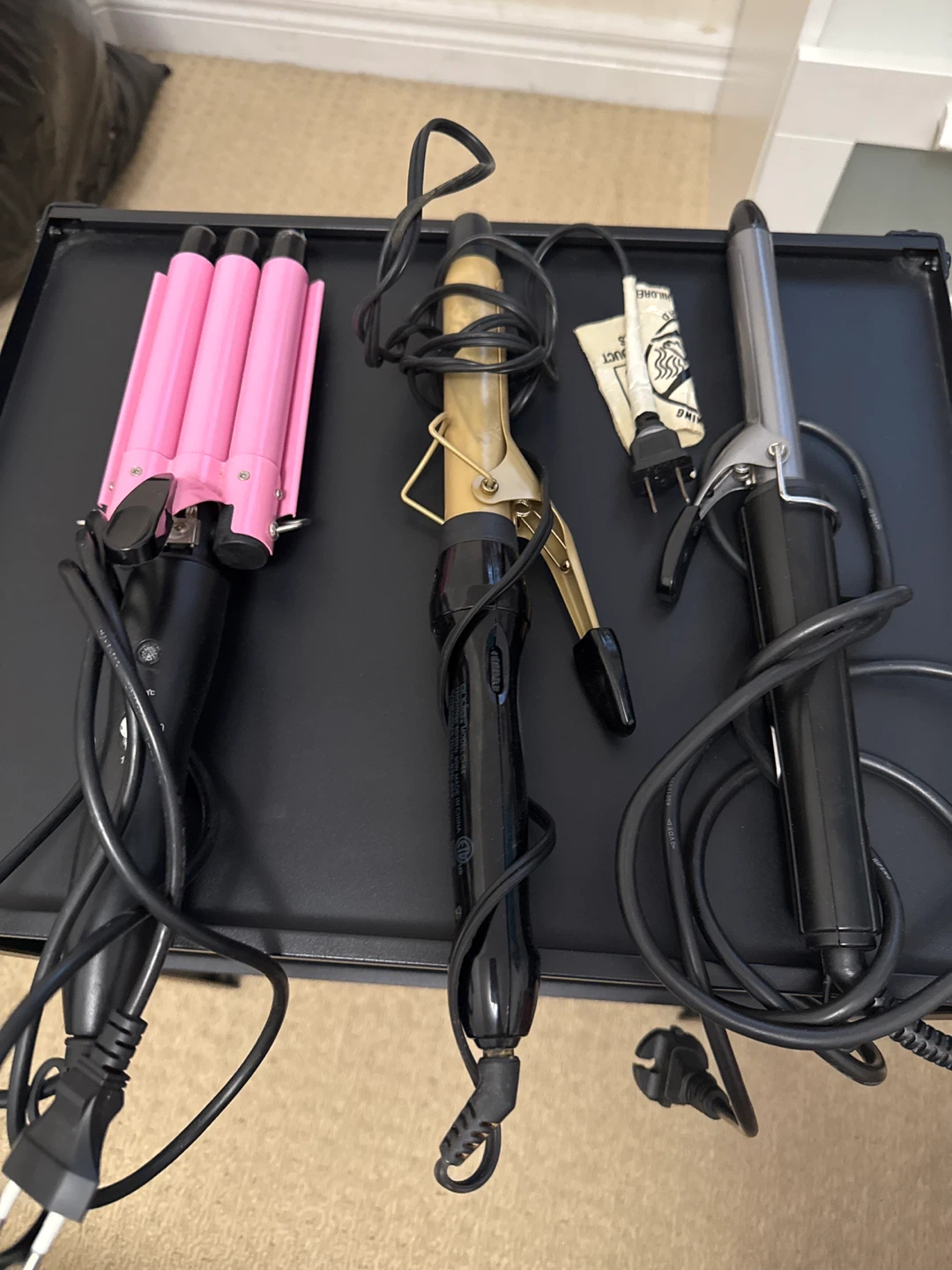 3 Hair Styling Tools - Crimper, Curling Iron, Straightener - photo 2