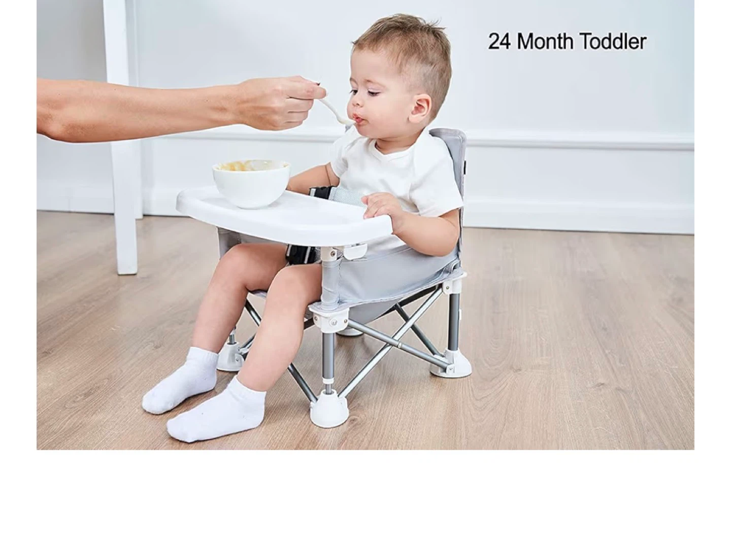 Portable Baby High Chair with Tray and Travel Bag - photo 2