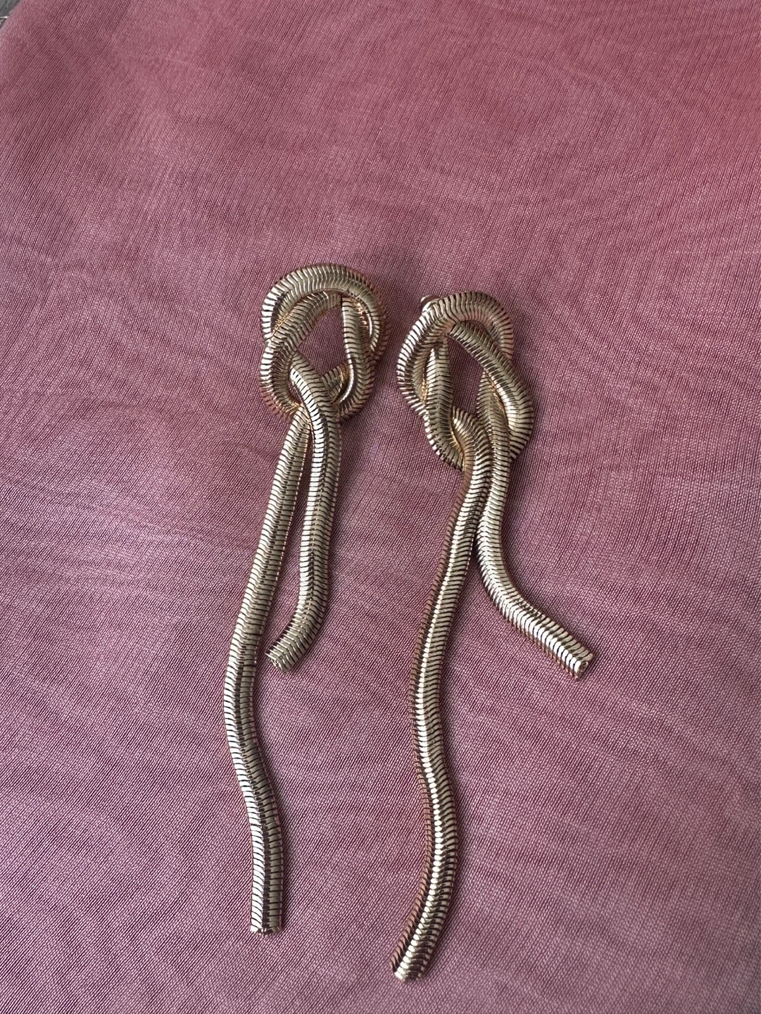 Gold Knot Tassel Drop Earrings - photo 2