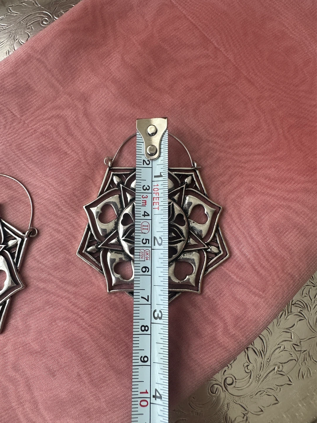 Large Mandala Eye Hoop Earrings - photo 2