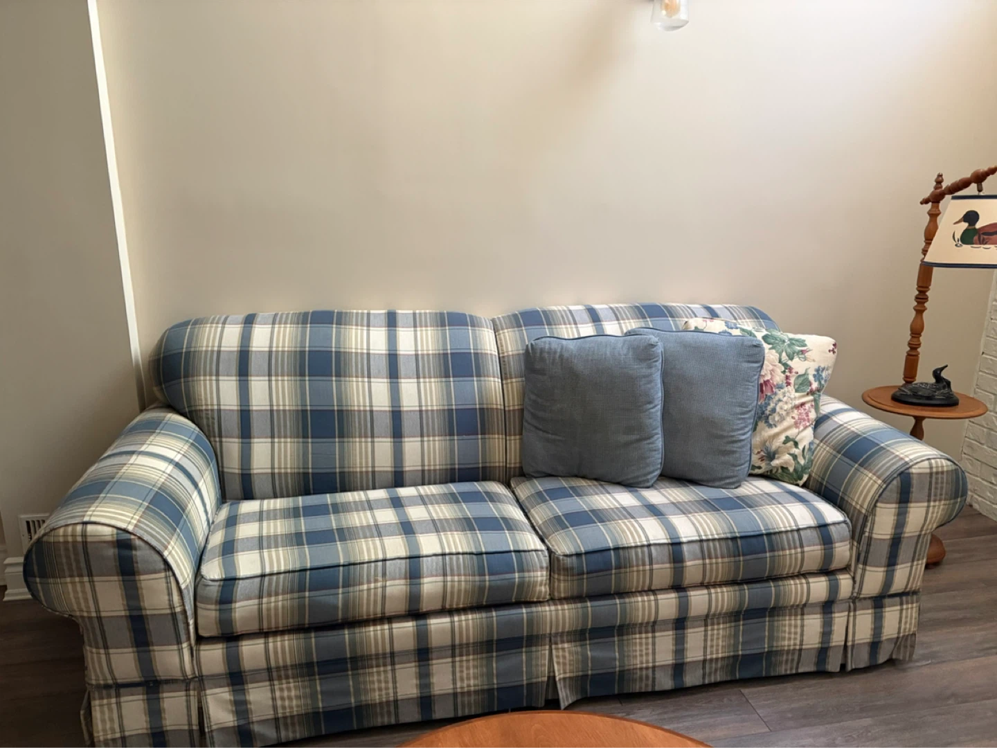 Blue Plaid Sofabed