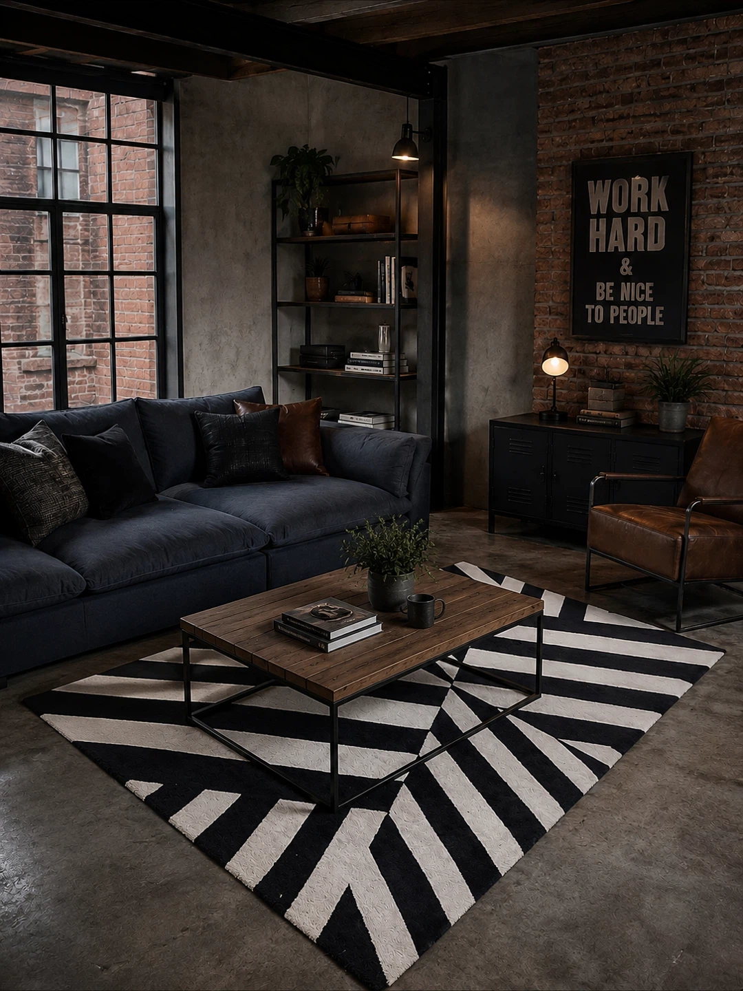 CB2 x Lenny Kravitz “Changes” Wool Area Rug (5x8)