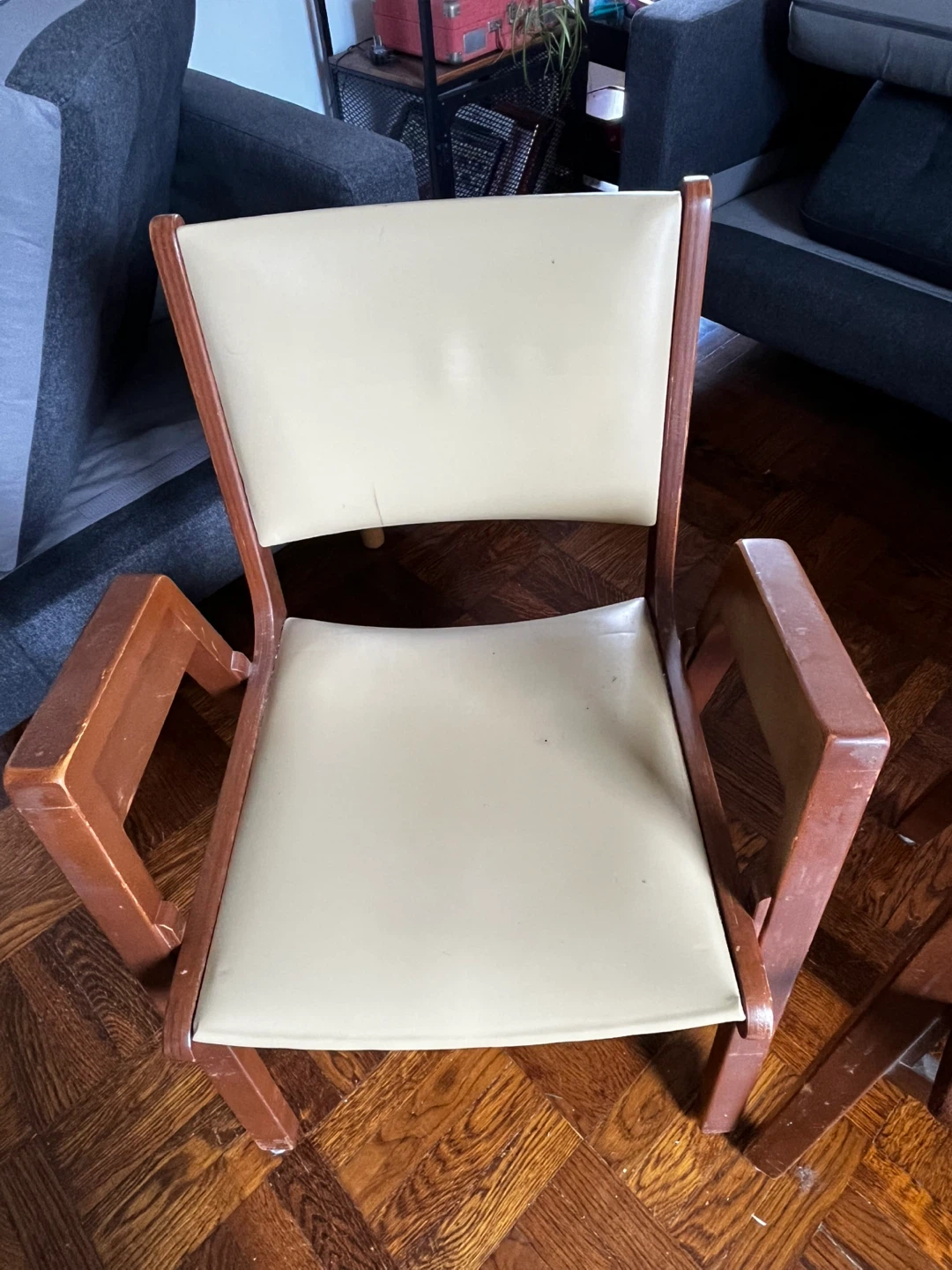 Vintage Armchairs - Red and Beige Set of 2 - photo 3