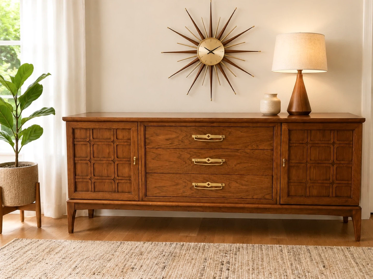 Mid century modern credenza
