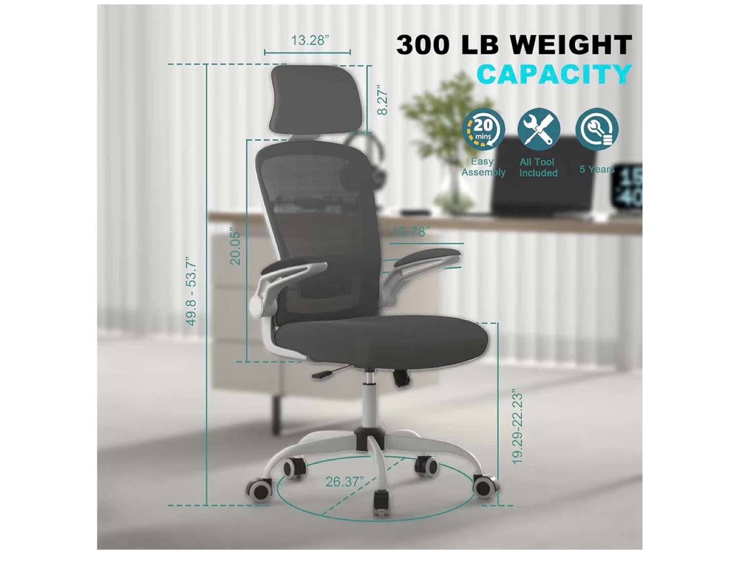 Ergonomic Office Chair with Headrest - photo 4