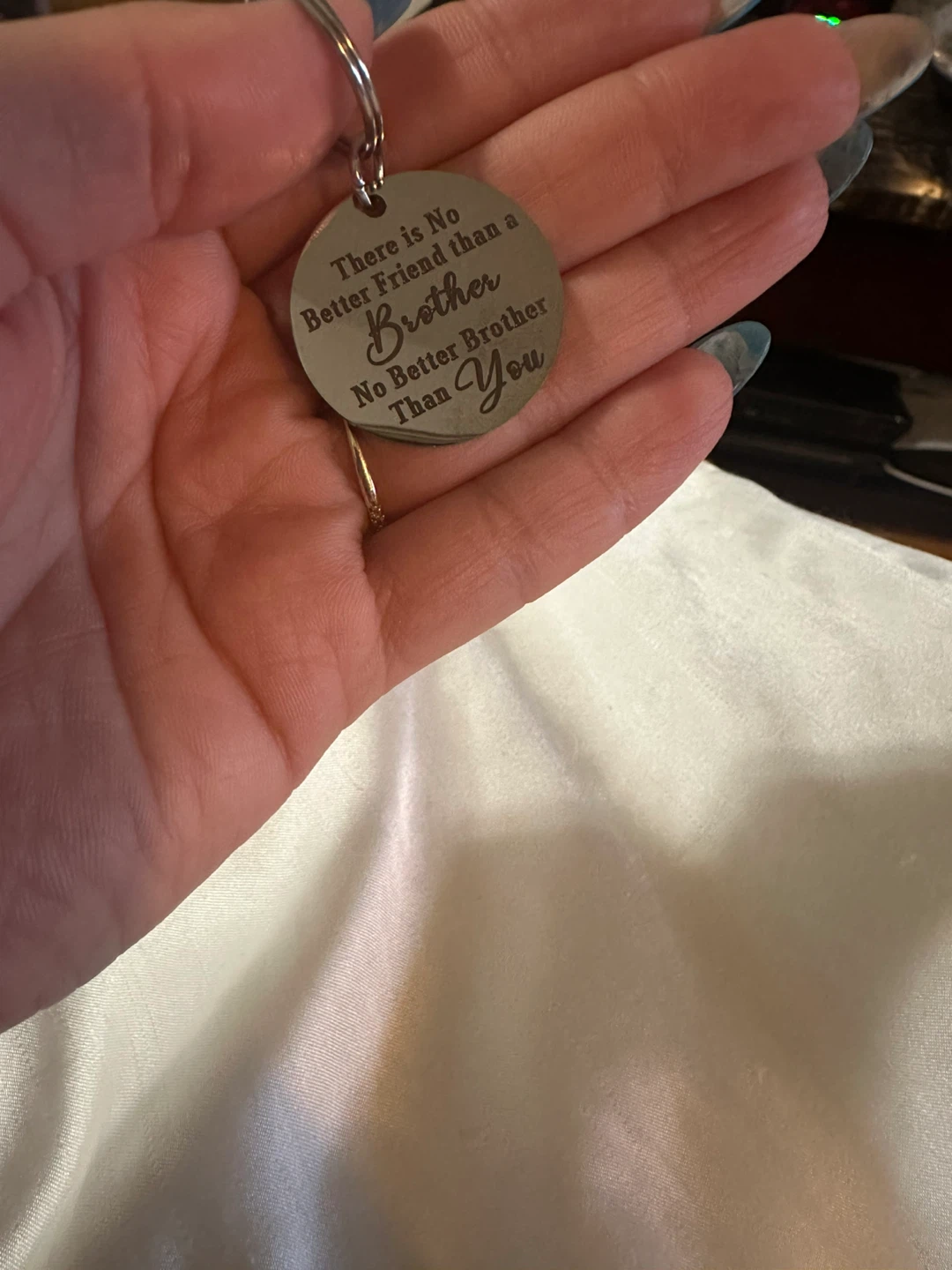 Brother Keychain - "No Better Brother Than You"