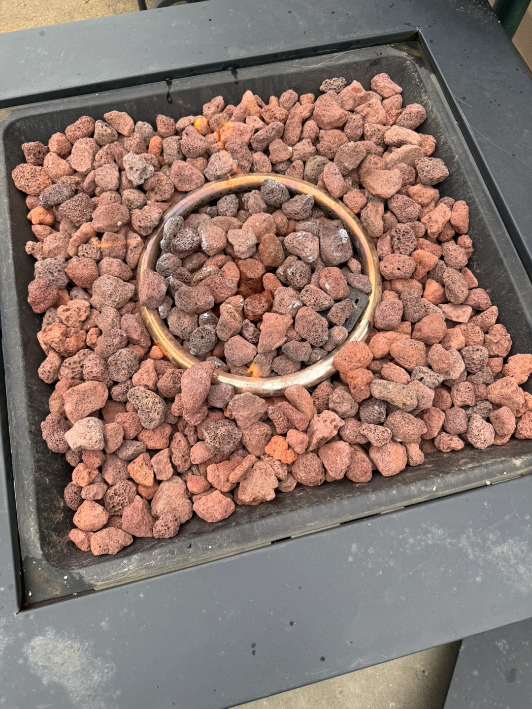 Square Propane Fire Pit with Lava Rocks - photo 2