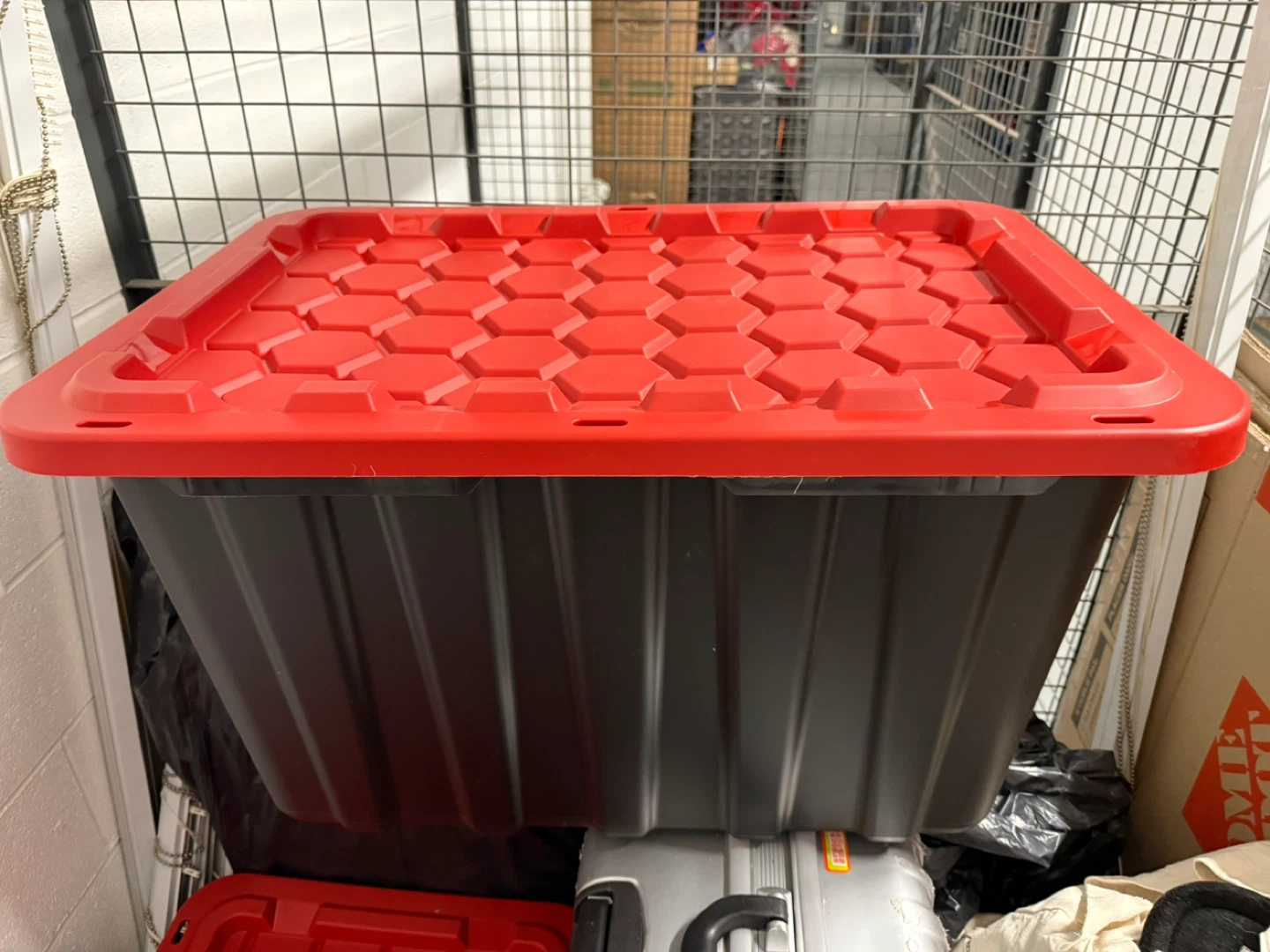 Two heavy-duty Storage Bins with Lid