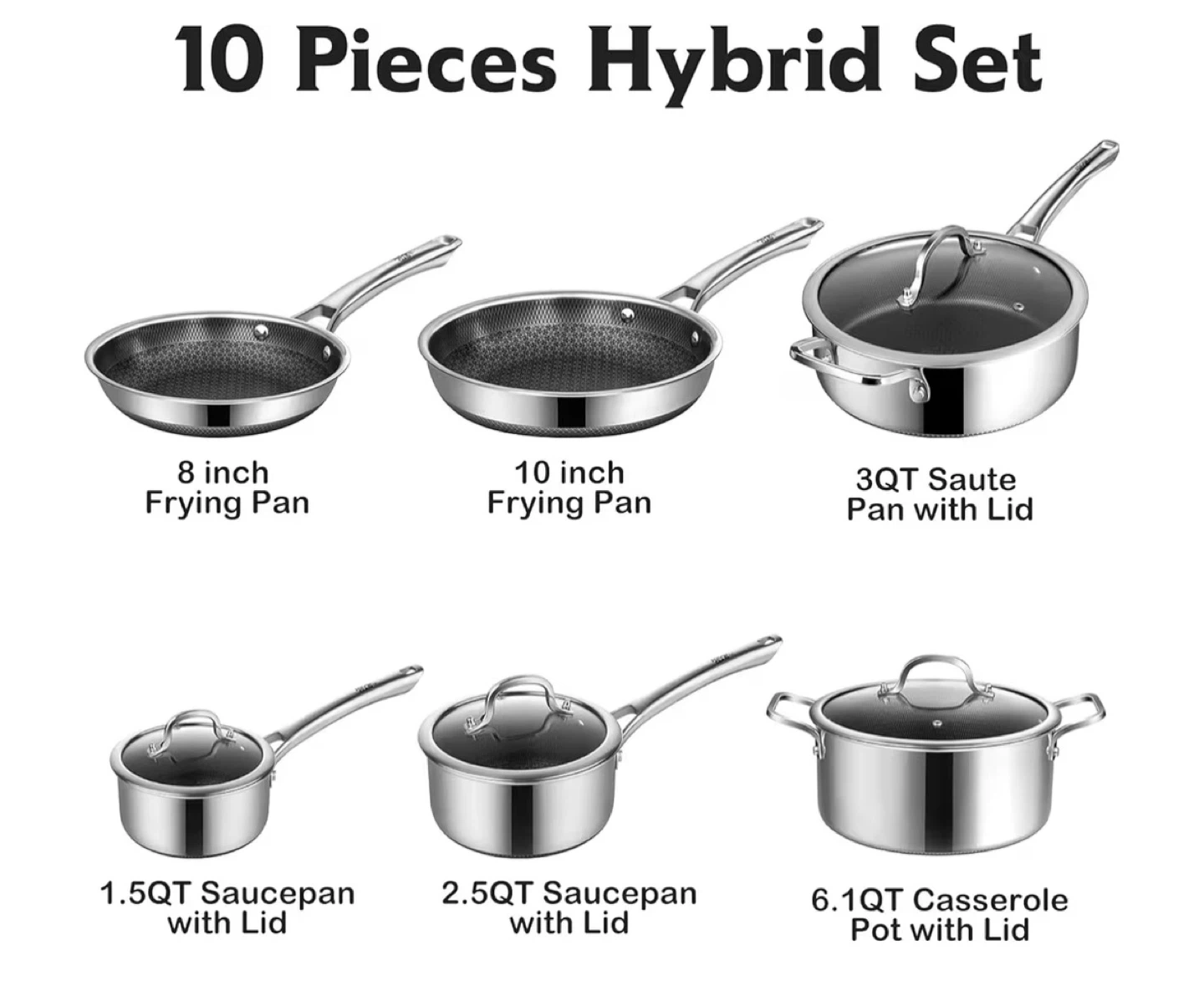 10 Piece Hybrid Cookware Set brand new - photo 5