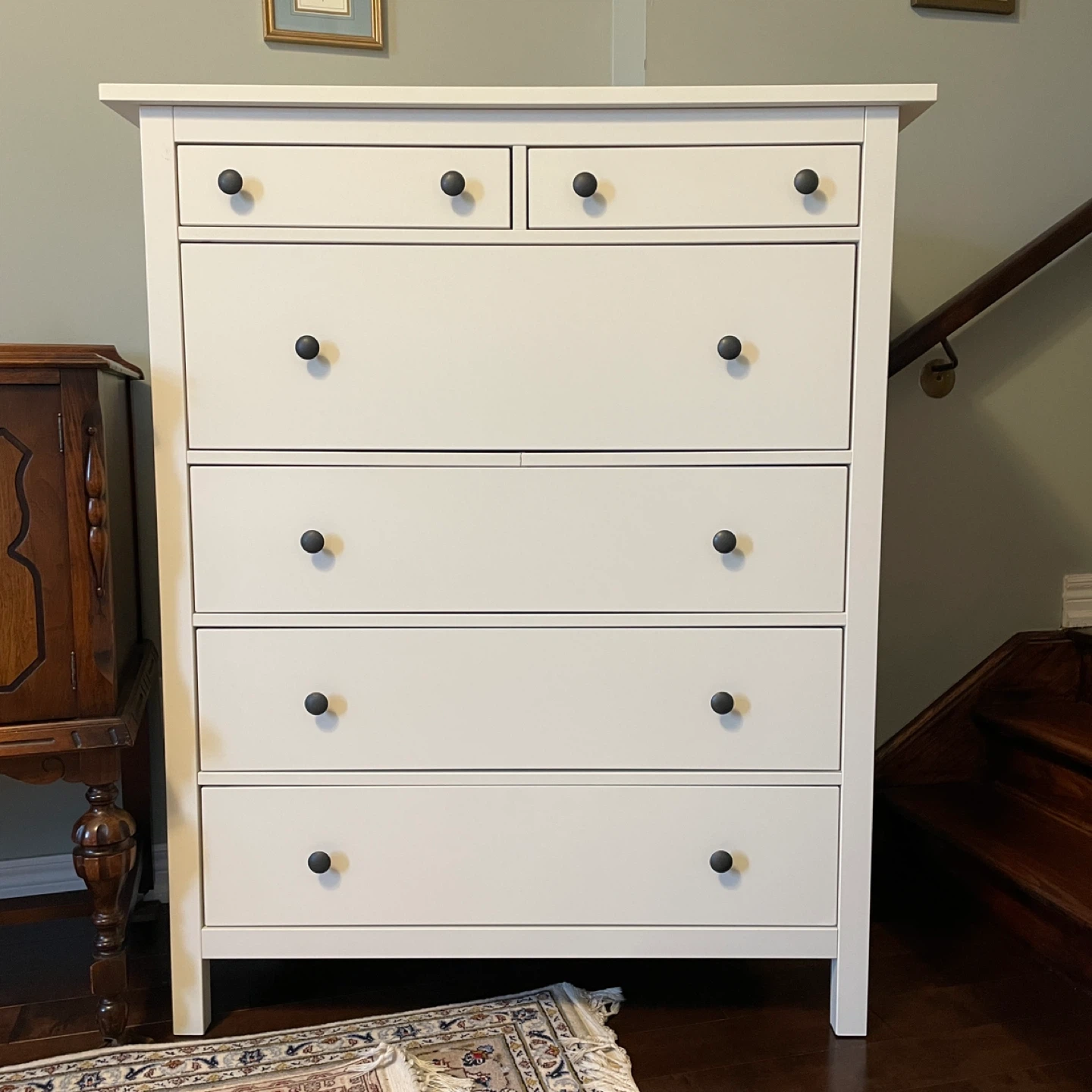 Ikea HEMNES 6-drawer dresser, white-gloss Tallboy - $633