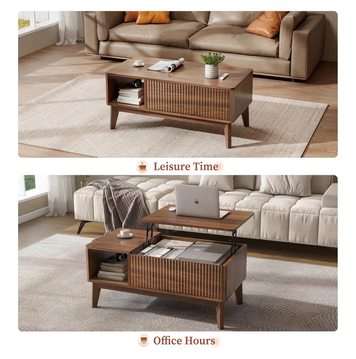 Lift Top Coffee Table with Storage - photo 3