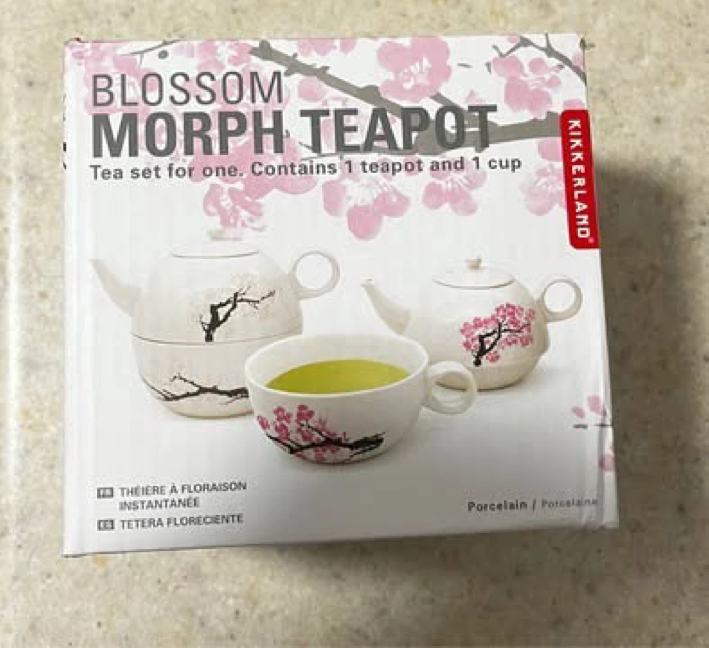 Brand New Kikkerland Blossom Morph Teapot and Cup Set