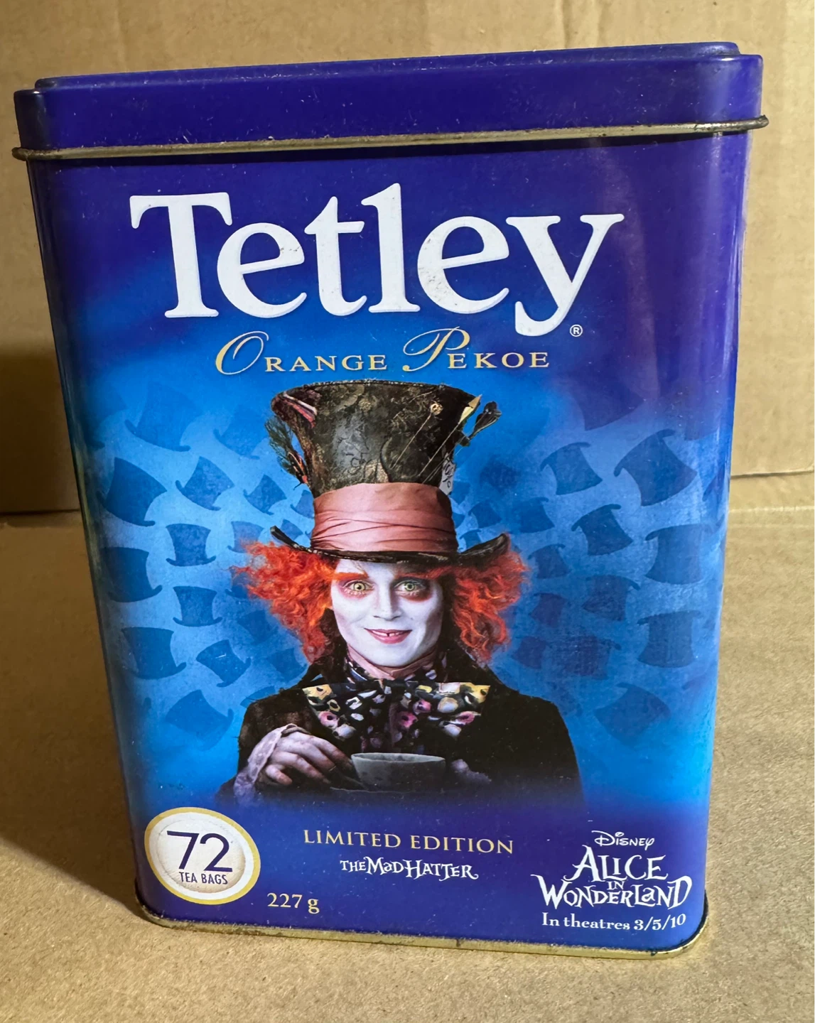 Tetley Orange Pekoe limited edition tea bag tin
