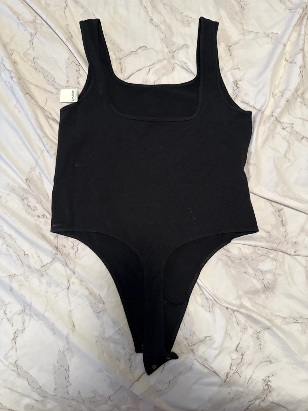 Aerie Black Square Neck Tank Bodysuit - Size M - photo 3