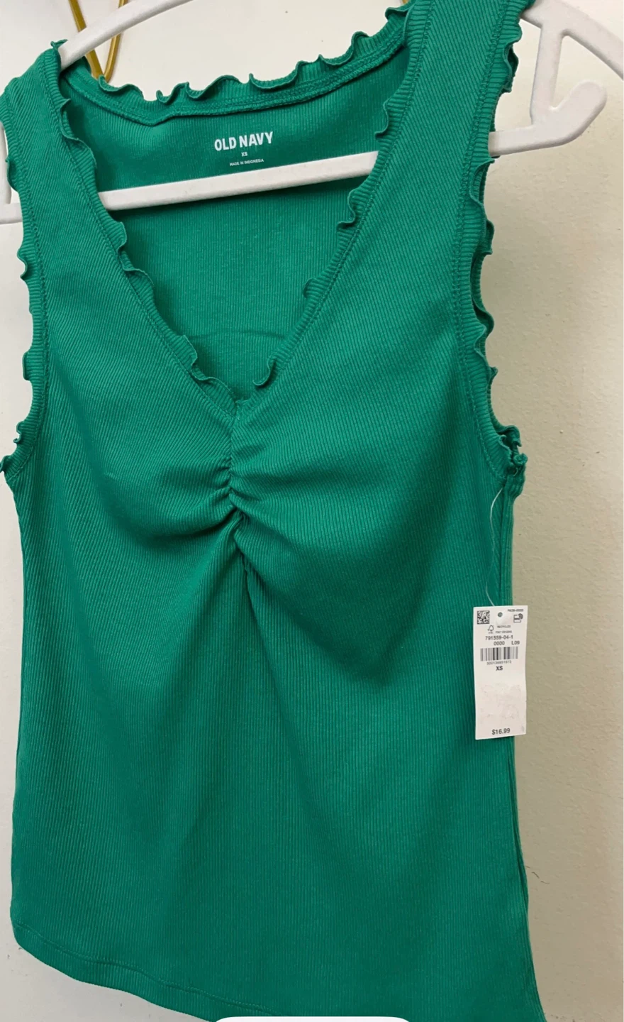 Old Navy Green Ribbed V-Neck Tank Top XS - photo 4