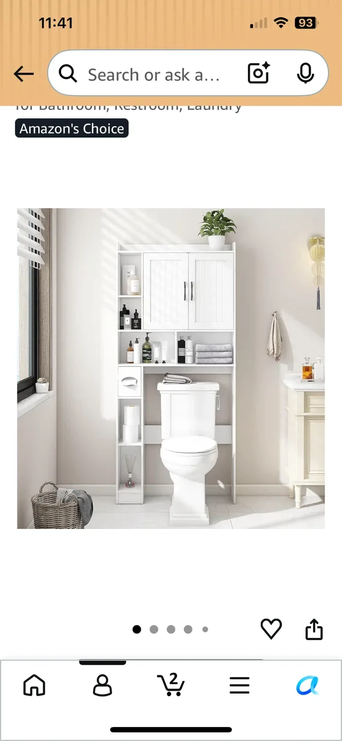 Farmhouse Storage Cabinet Over Toilet