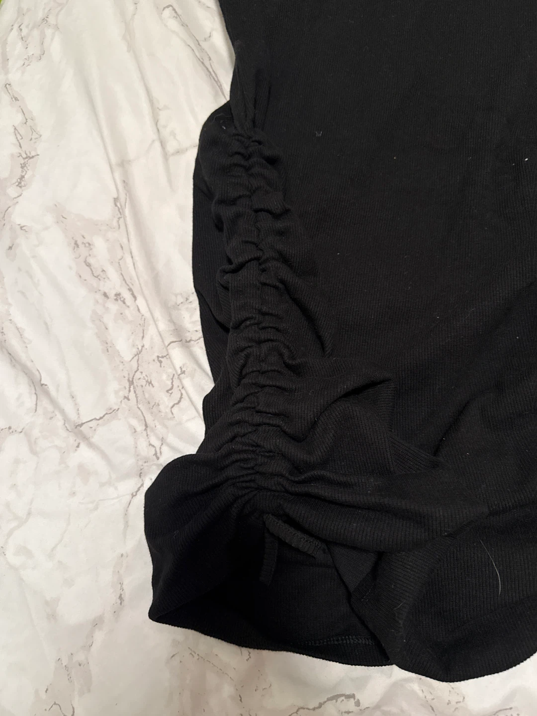 Black Ruched Bodycon Dress - photo 2