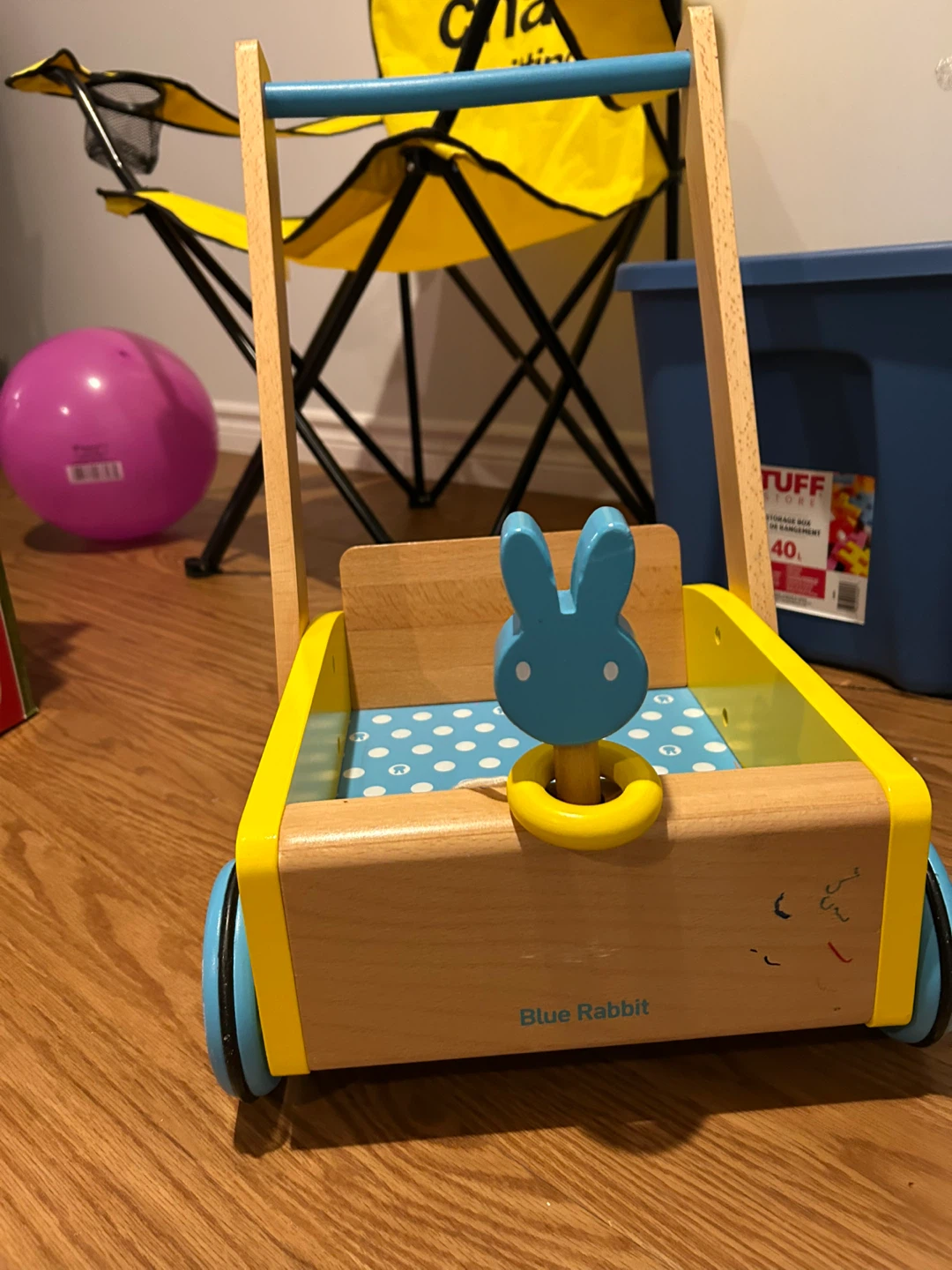 Blue Rabbit Wooden Baby Walker - photo 3