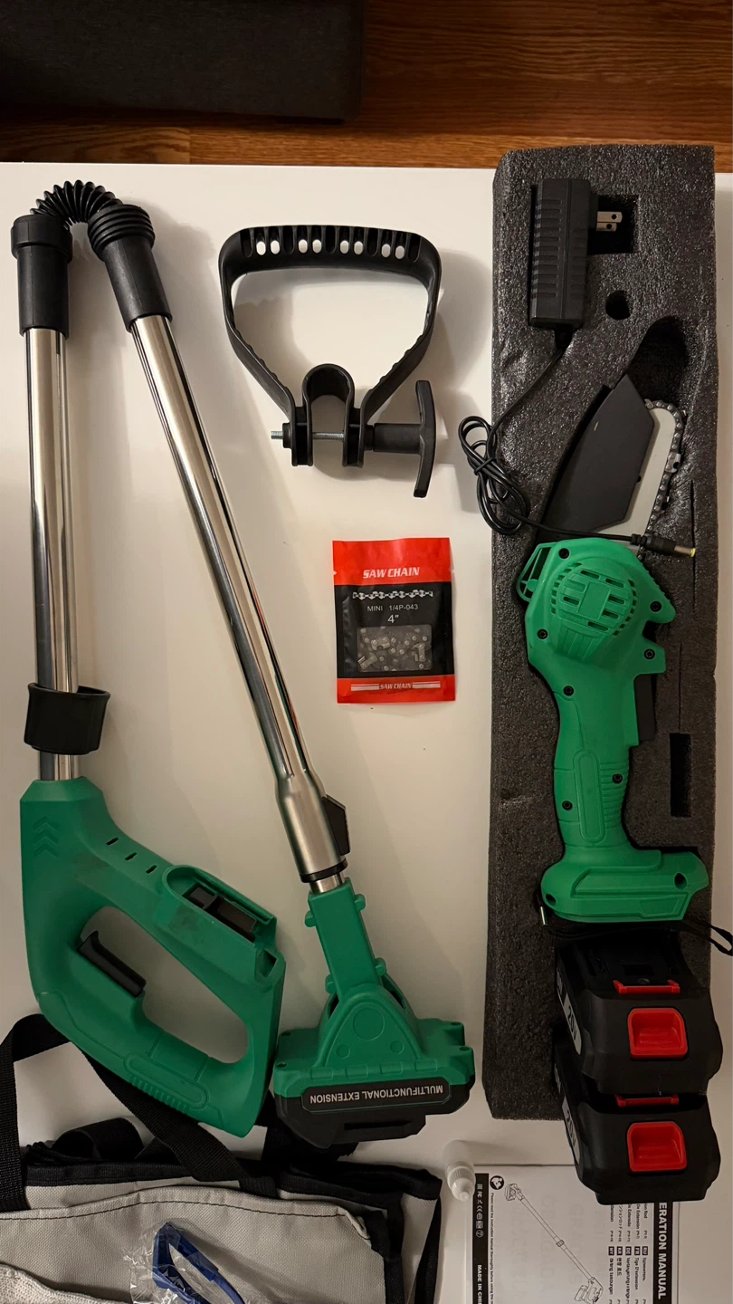 Cordless Garden Multi-Tool Set and chainsaw - photo 2