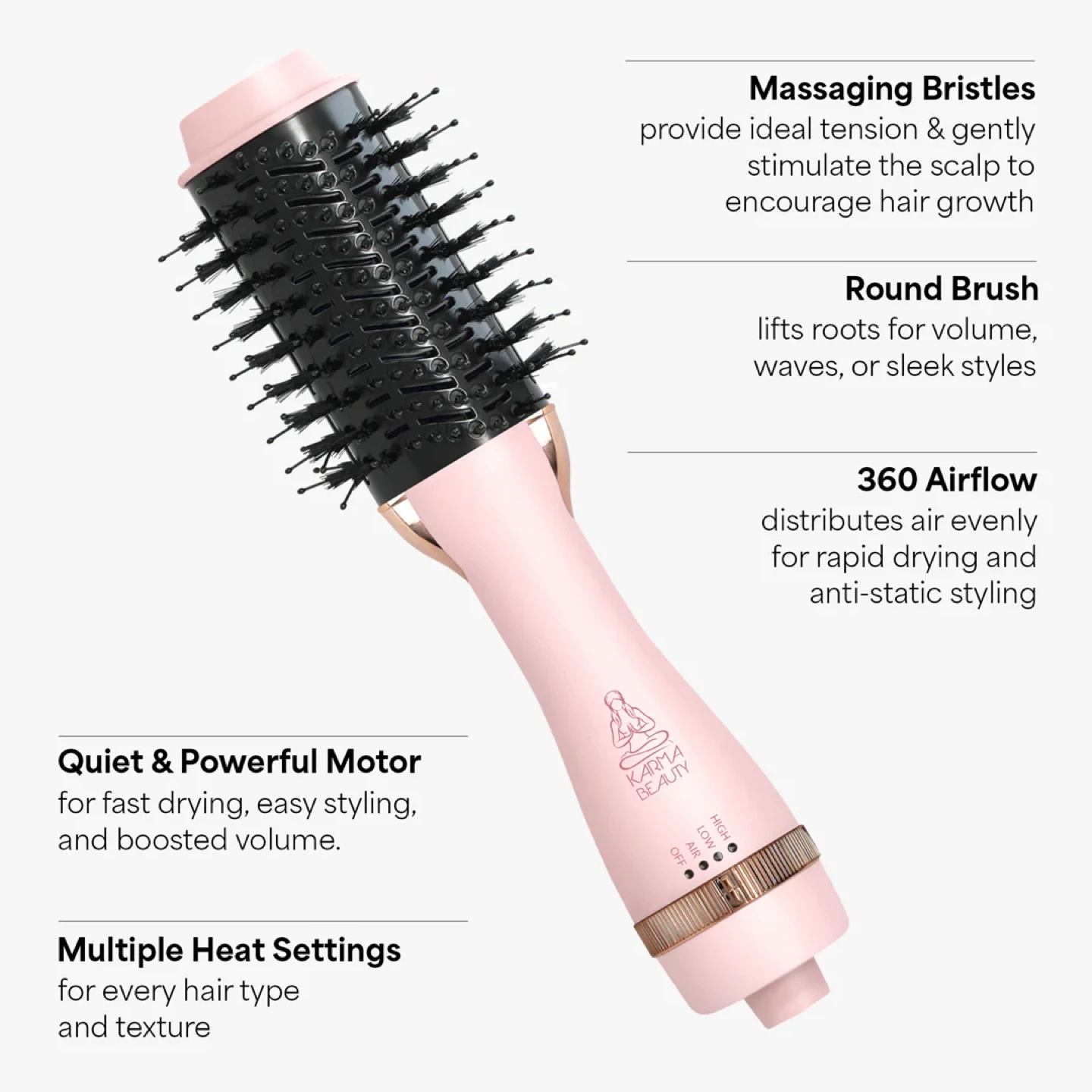 Aria Beauty Mini Blowdry Brush - Pink - photo 2