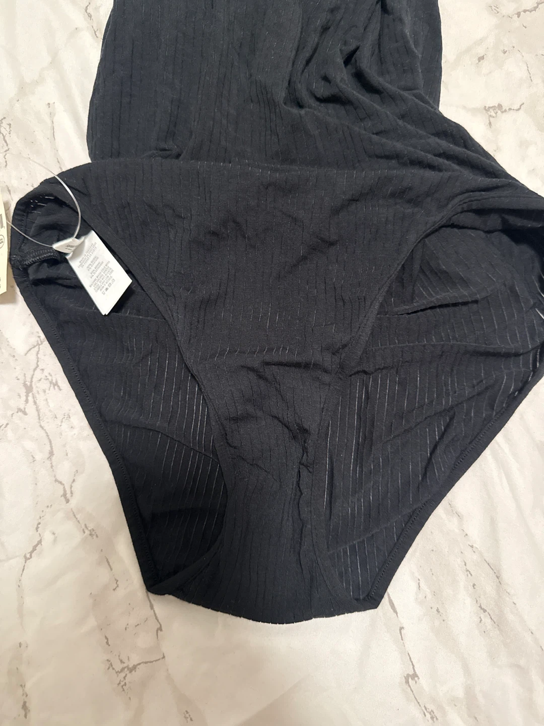 Black Ribbed Bodysuit - Size L - photo 3
