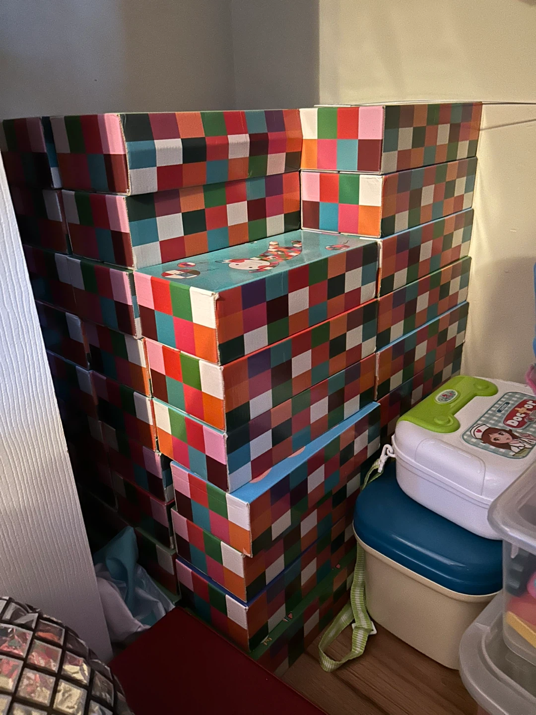 Stack of Children's Toy Boxes
