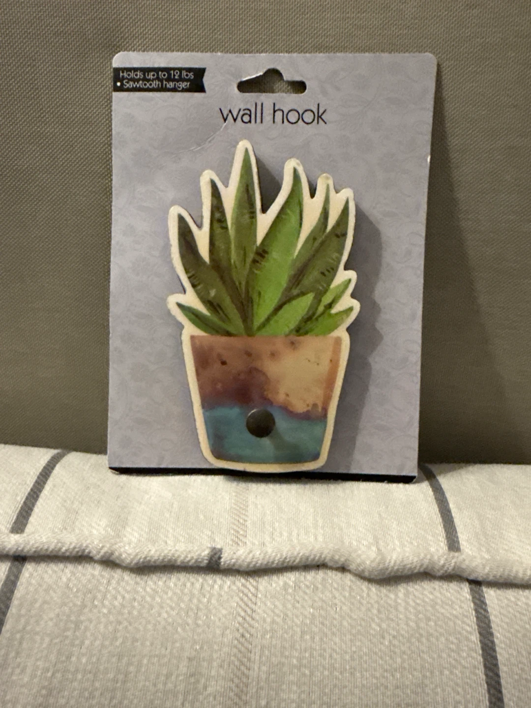 Wall Hook with Succulent Design