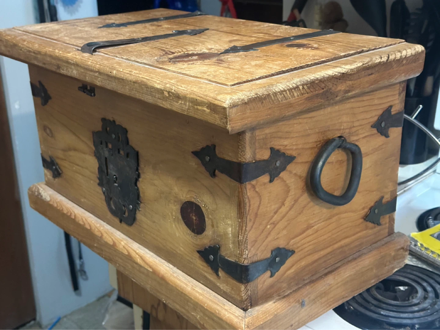 Small rustic trunk