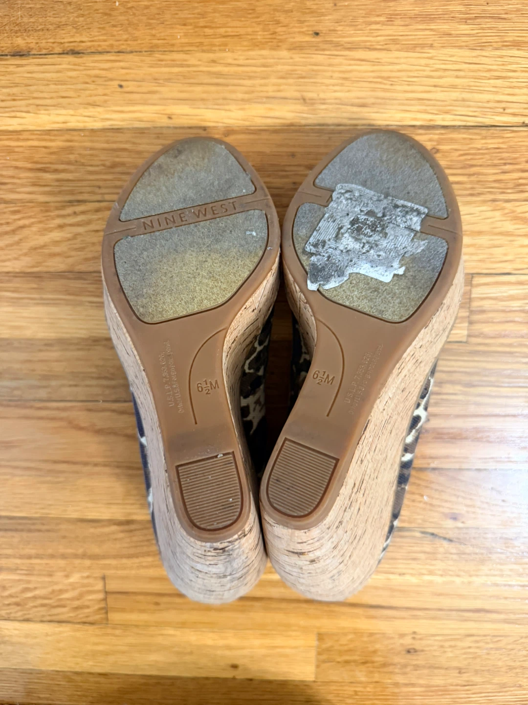 Nine West Women's Leopard Print Wedge Peep-Toe Heels - photo 4