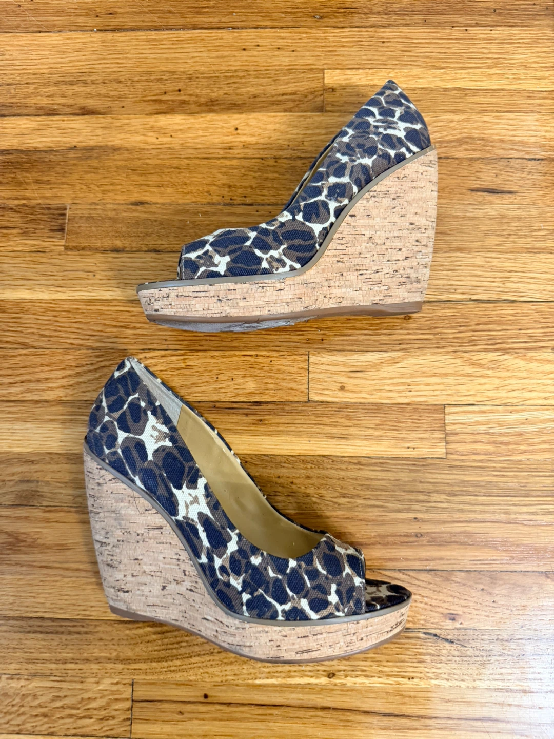 Nine West Women's Leopard Print Wedge Peep-Toe Heels - photo 3