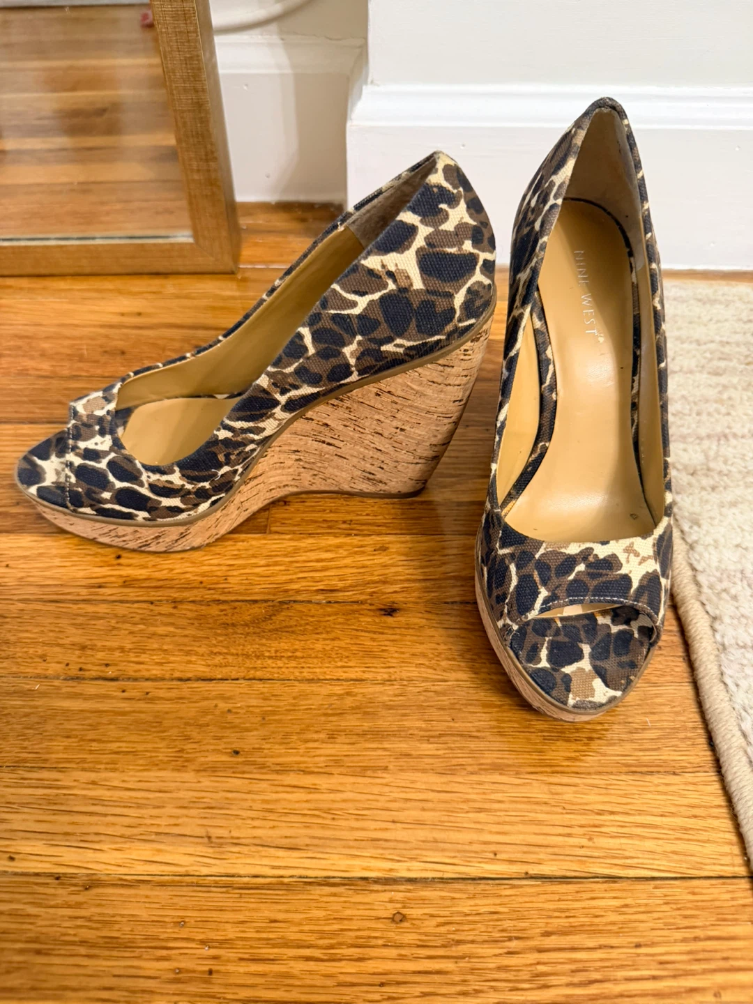 Nine West Women's Leopard Print Wedge Peep-Toe Heels - photo 2