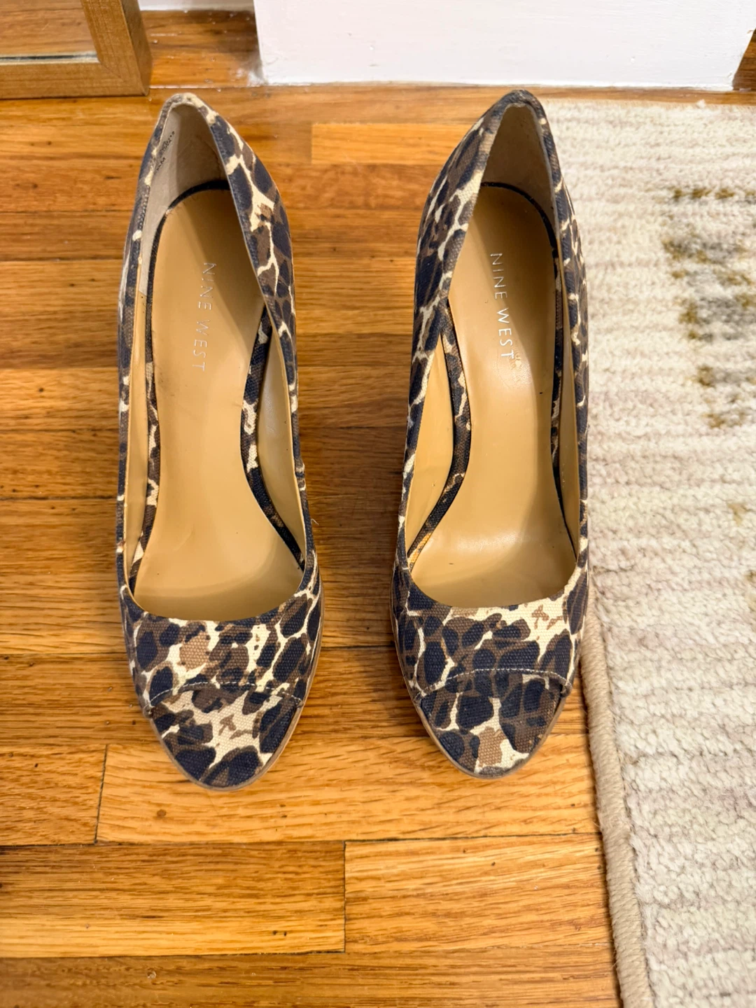 Nine West Women's Leopard Print Wedge Peep-Toe Heels - photo 5