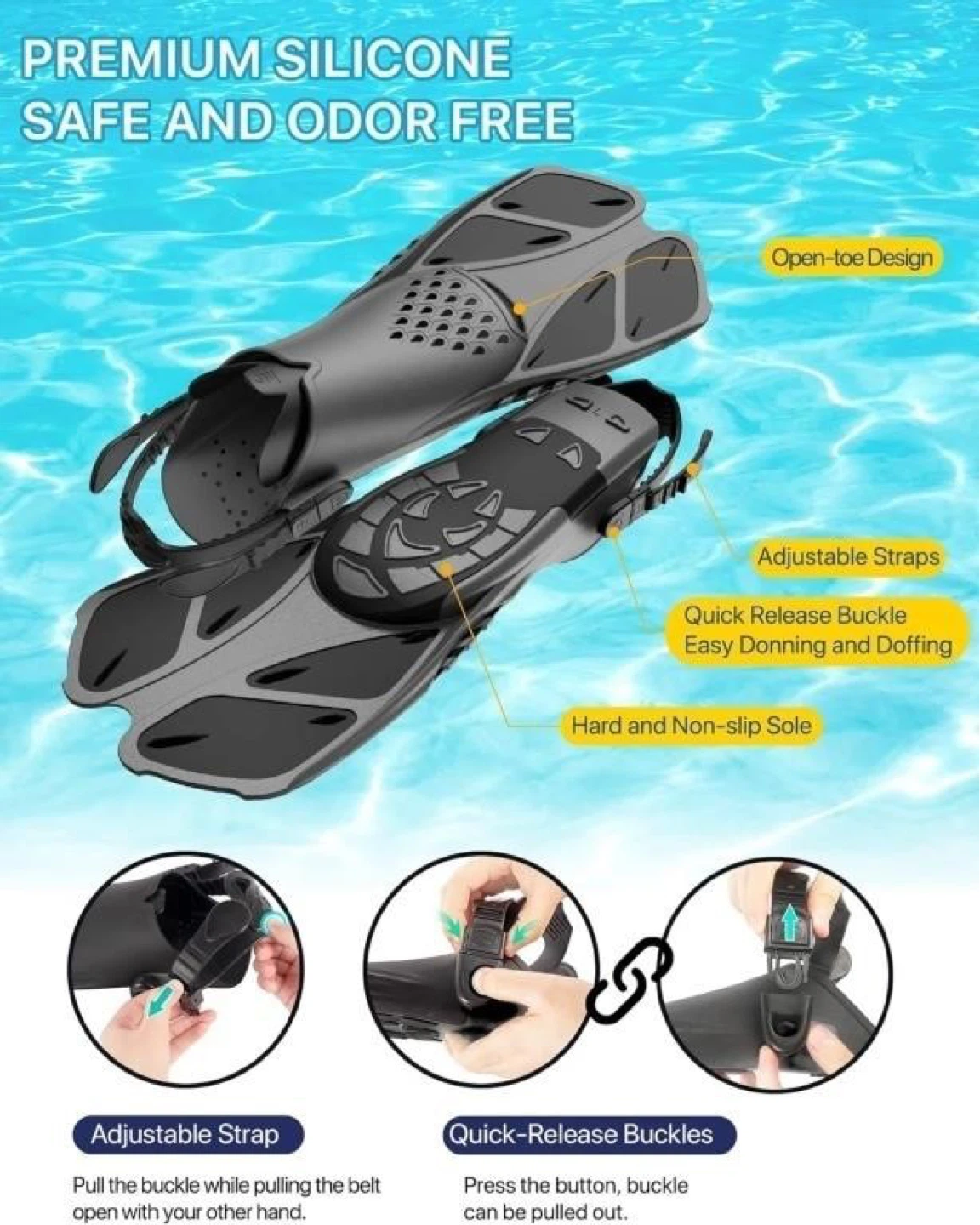 Snorkel Set with Mask, Fins, and Snorkel - photo 3