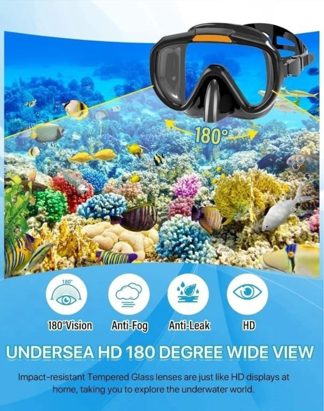 Snorkel Set with Mask, Fins, and Snorkel - photo 2