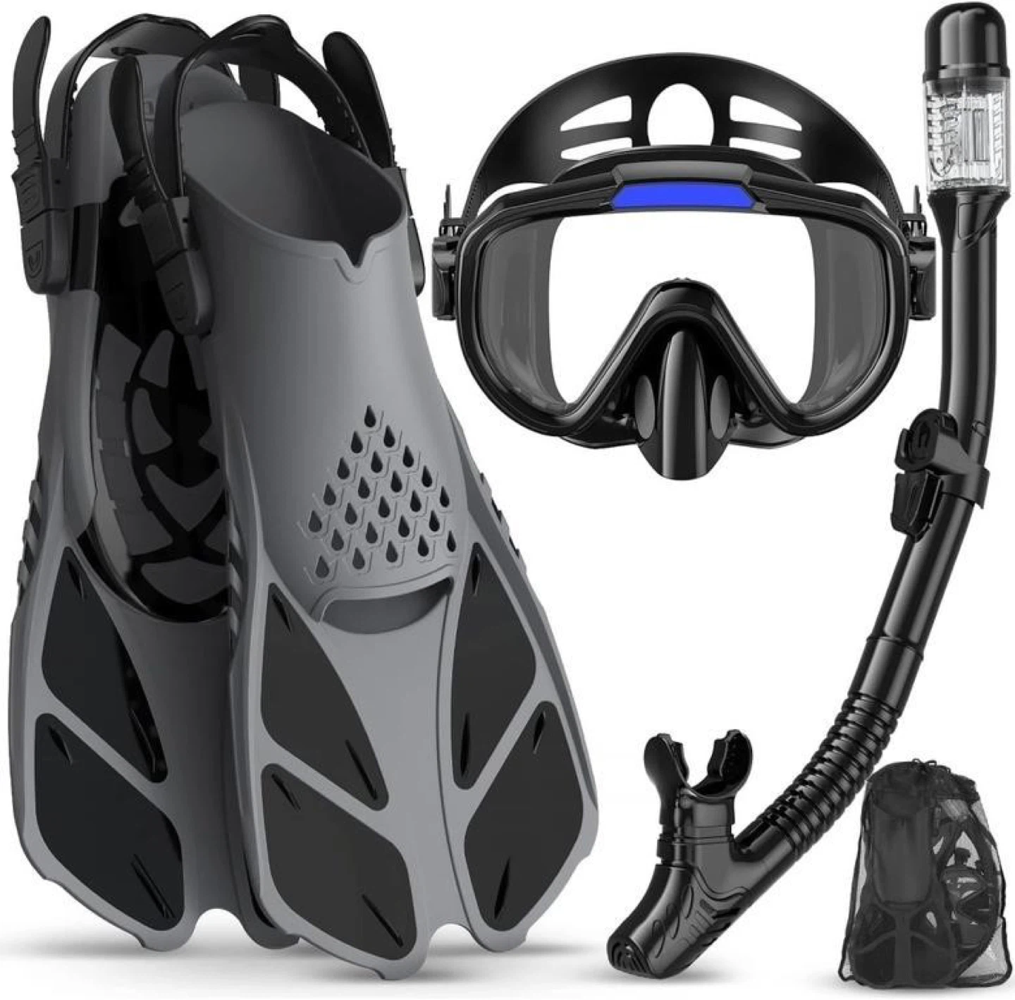 Snorkel Set with Mask, Fins, and Snorkel