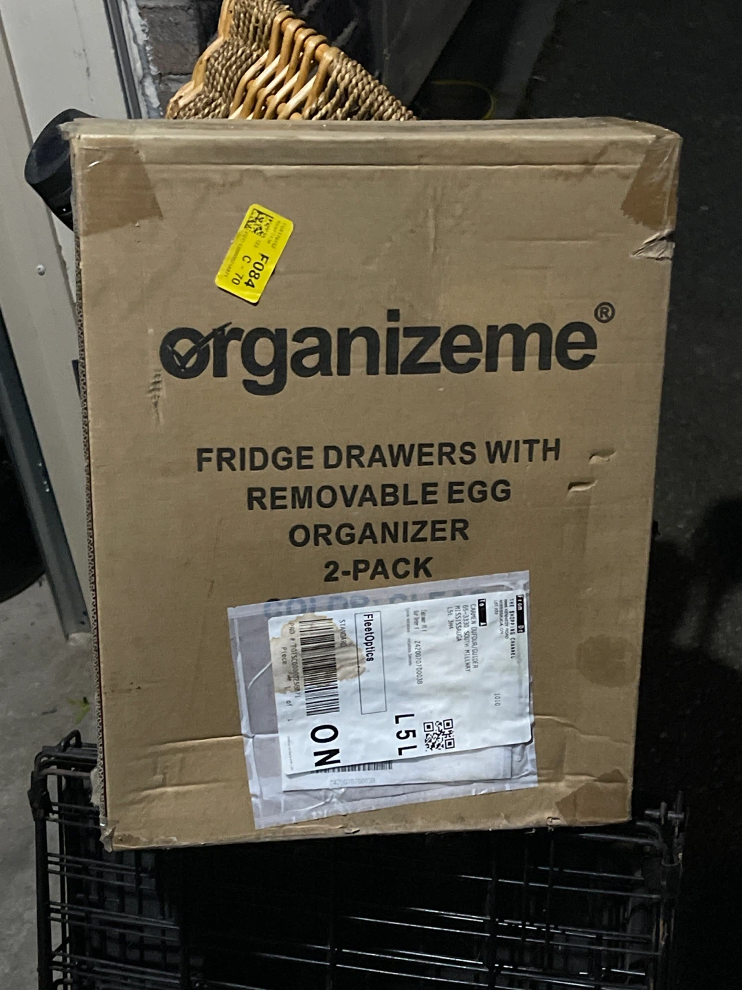 OrganizeMe Fridge Drawers with Removable Egg Organizer (2-Pack)