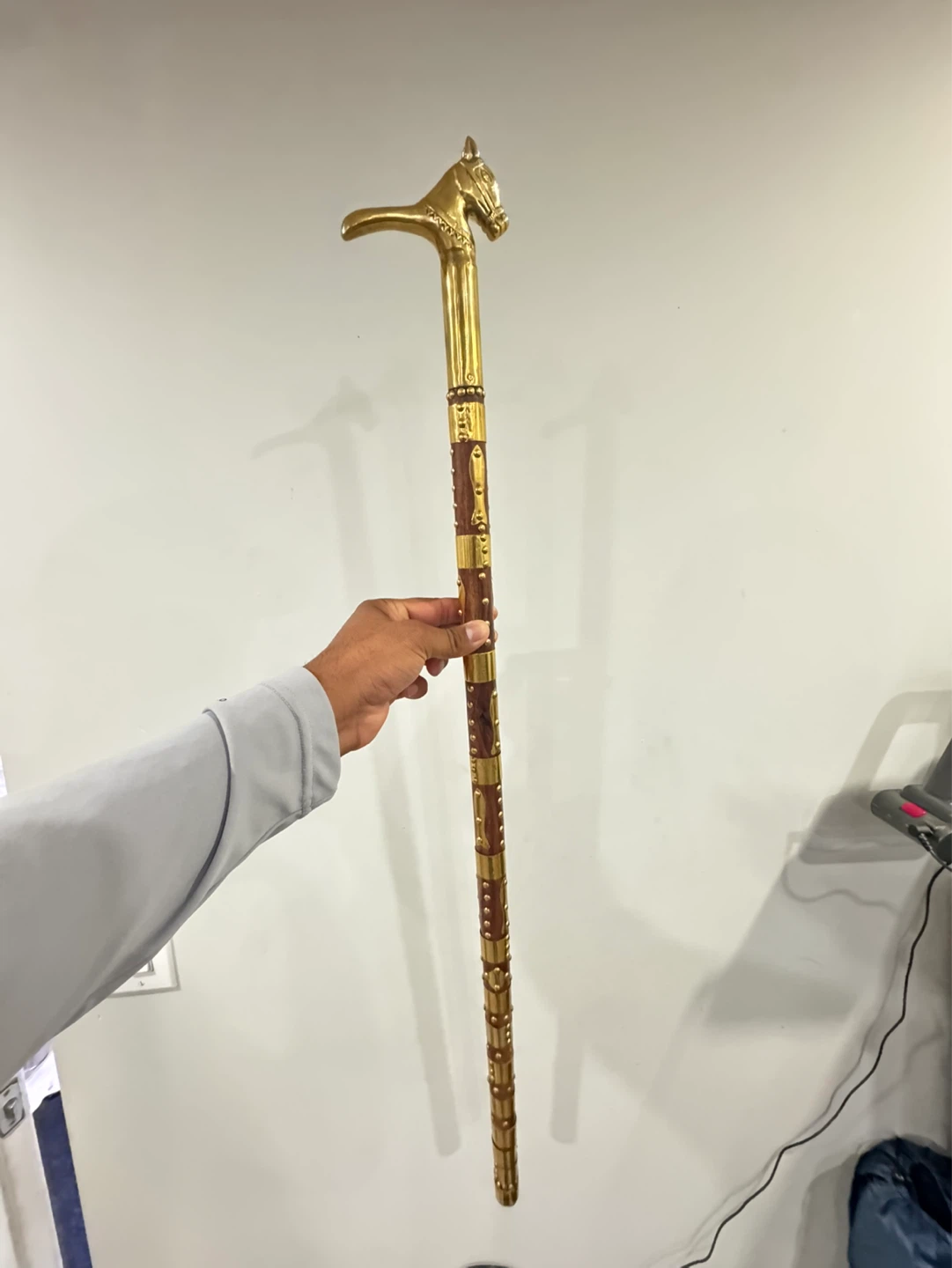 Decorative Brass Horse Head Cane - photo 2